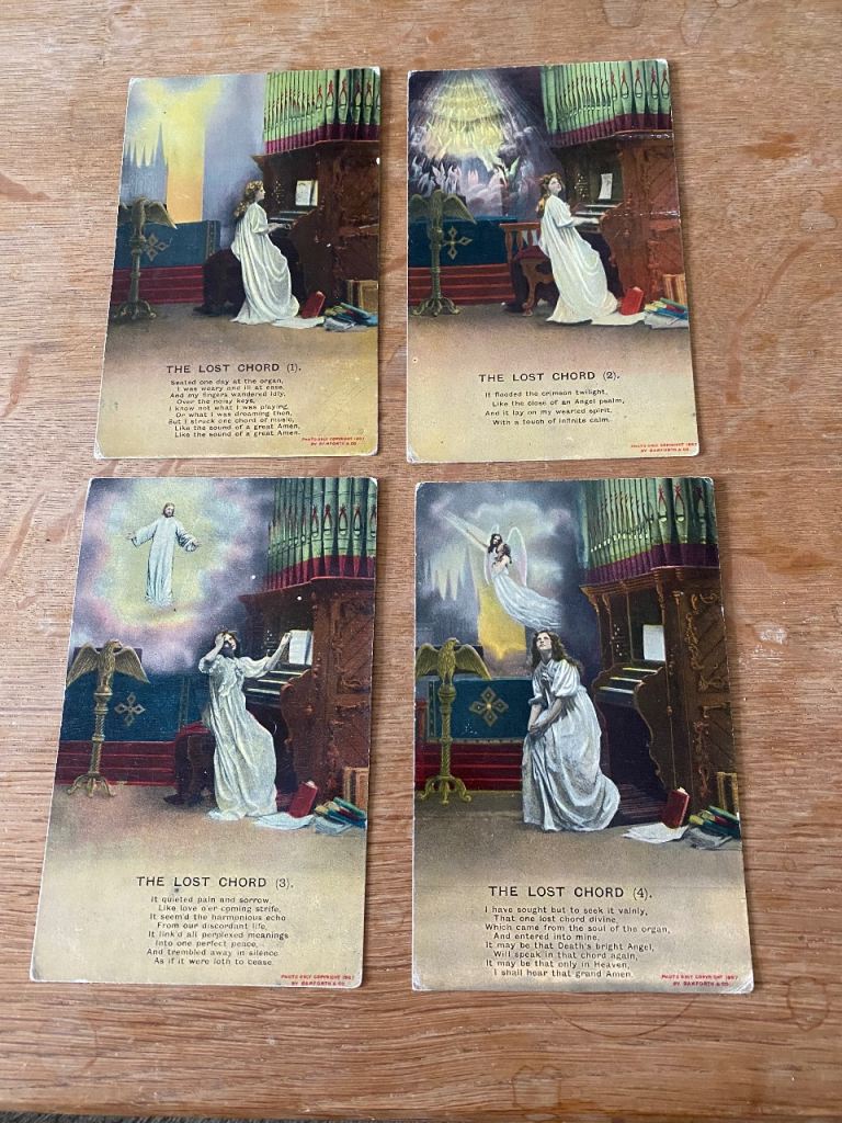 The lost chord religious postcards 