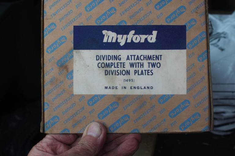 Myford Dividing Attachment – Complete with Two Division Plates and more items offers  please