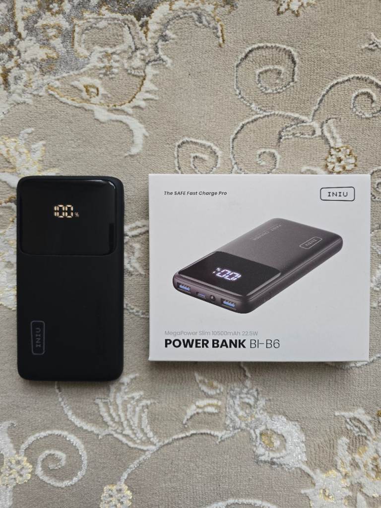 £10 FAST INIU B6 Power Bank 10500mAh 22.5W, Built-in Holder PD USB SAMSUNG IPHONE