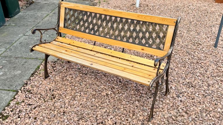 Garden Bench - Wood and Metal