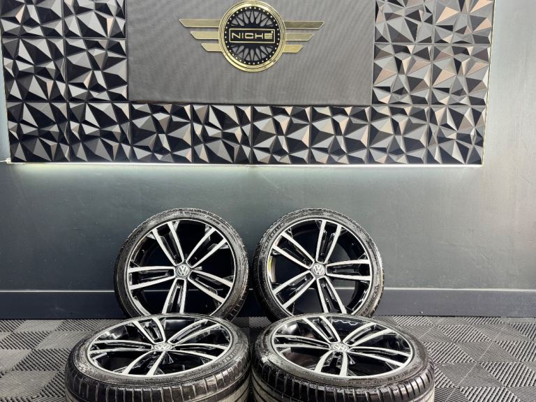 18” inch genuine vw seville alloys wheels 5x112 gtd gti golf r caddy touran 