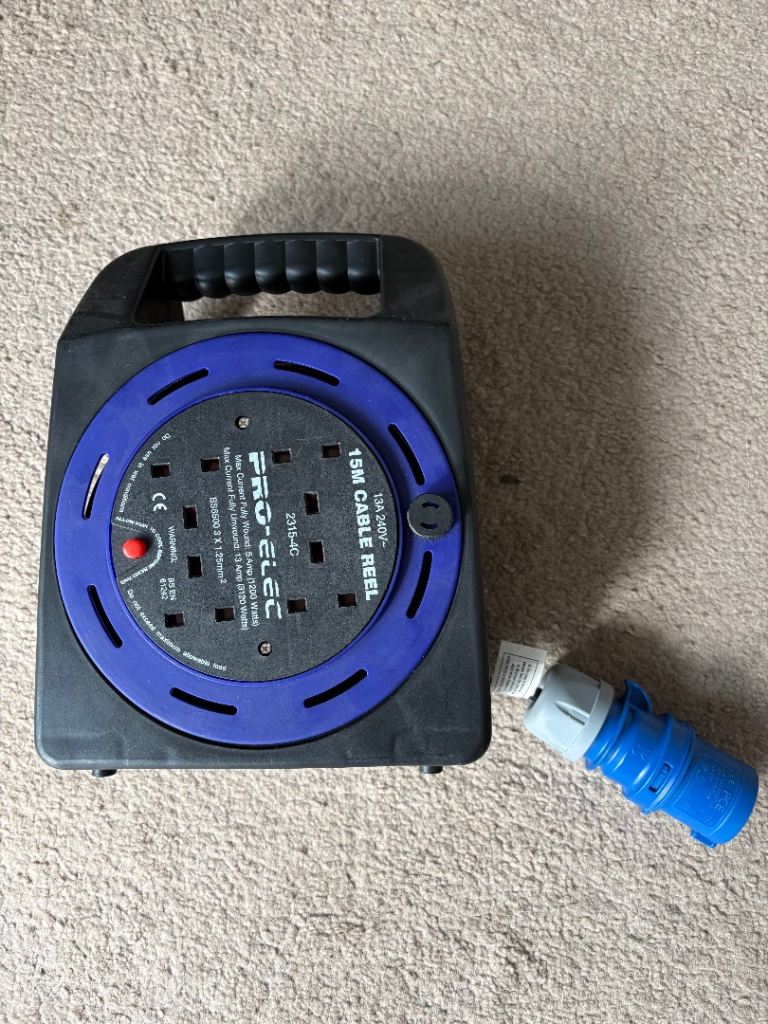 15 metre caravan camping hook up electric site mains power £15