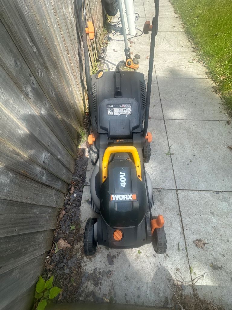 WORX 40V Cordless Lawnmower and Grass Trimmer Set