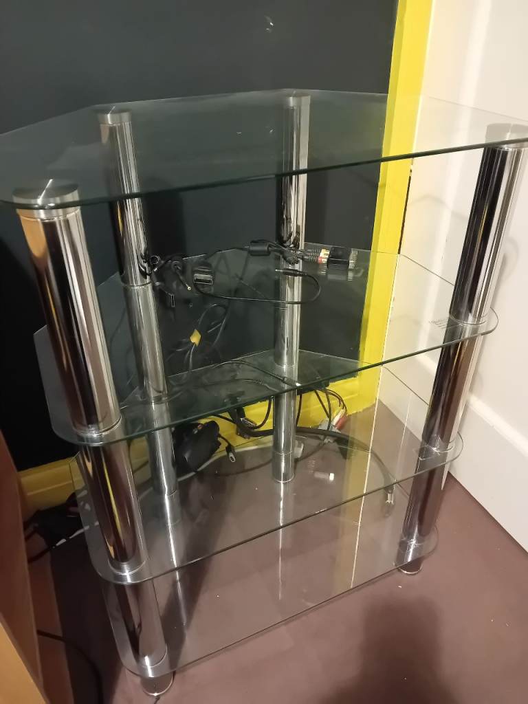 Glass display stand for tv or hi fi ect 