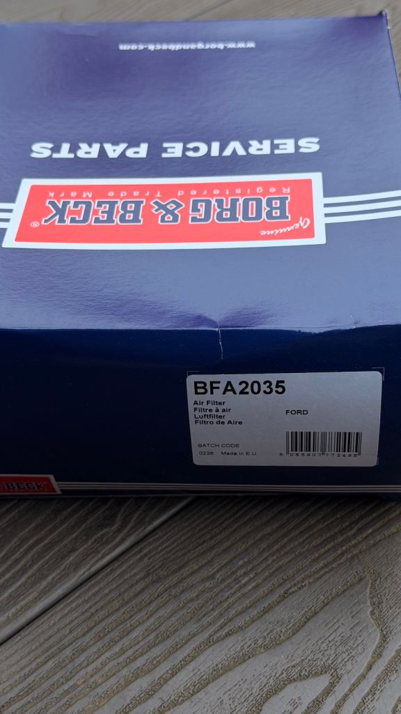 Air Filter BFA2035 Borg & Beck Fits Ford Fiesta 2007- B-Max 2012- + Other Models