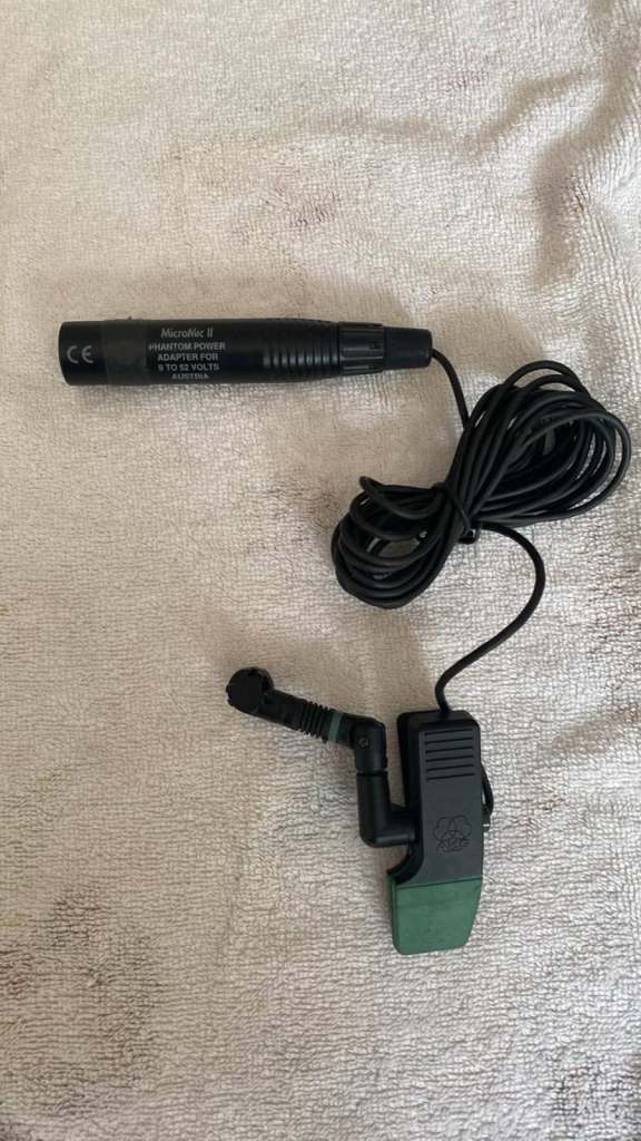 2 x AKG C418 Hyper cardioid Condenser Clip-On drum Microphones