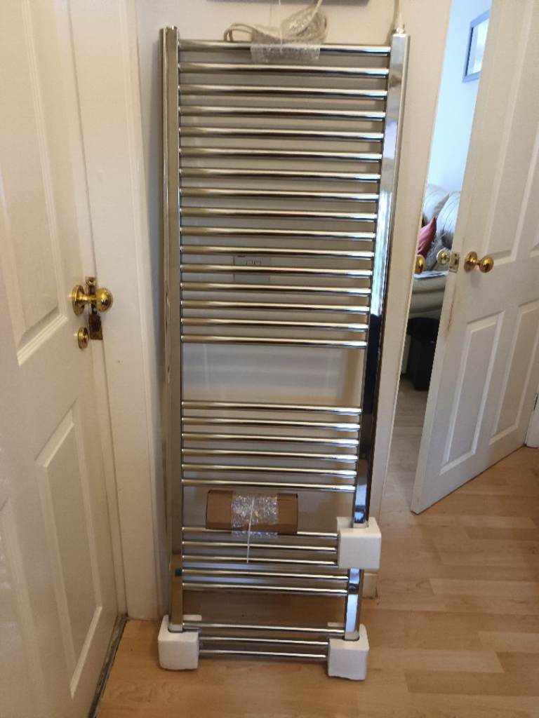 Chrome Flat Towel Radiator 1500 x 500mm 400W