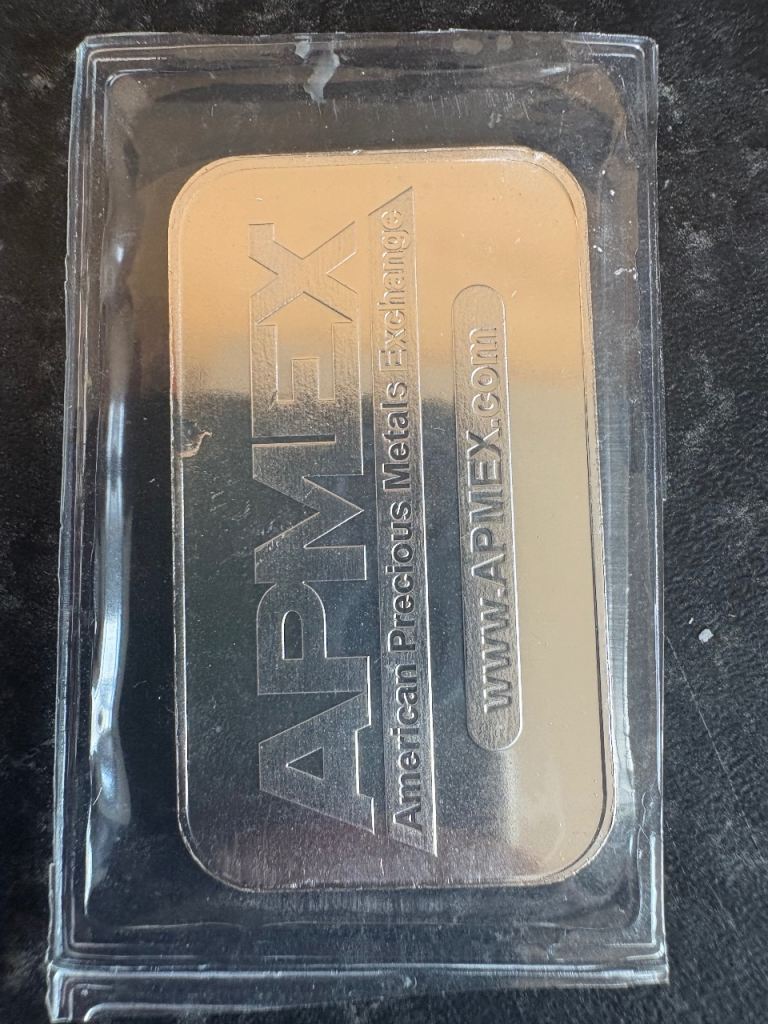 APMEX 1 Troy Ounce .999 Fine Silver Bar – As Good As New