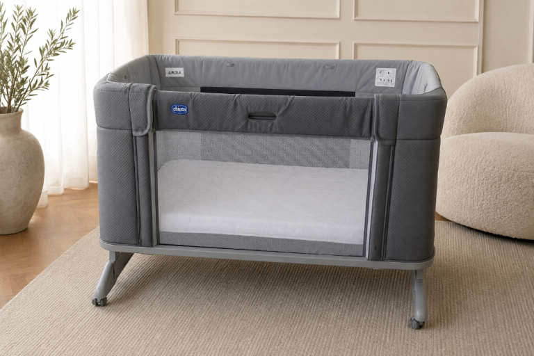 Chicco Next2Me Forever Side Sleeping Crib - Grey, As Good As New