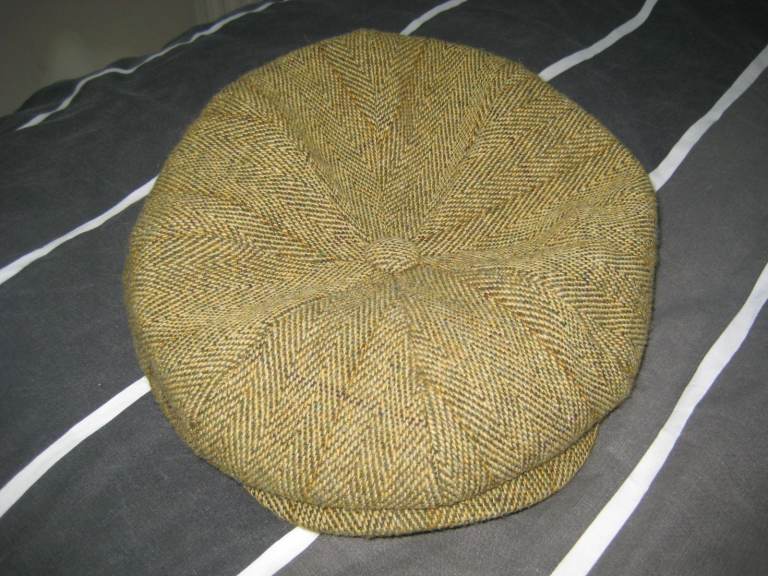 Tweed Baker Boy Vintage Cap, Hot Rods, Hunting, Fishing, Countryside