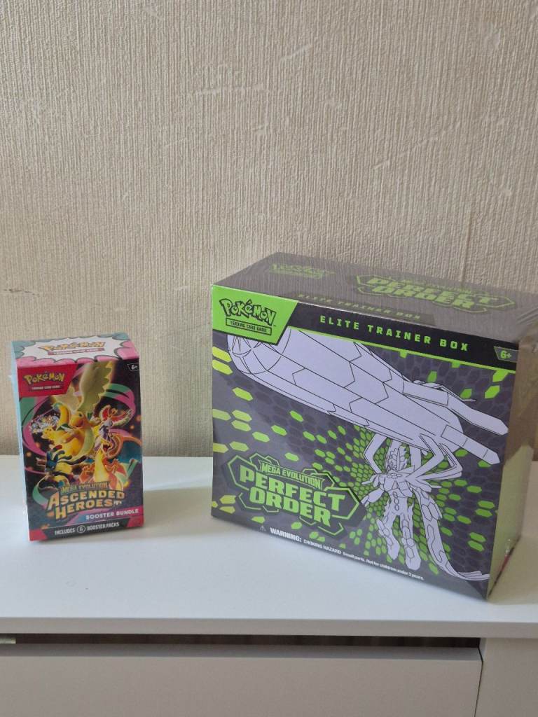 POKEMON BUNDLE PERFECT ORDER ETB AND ASCENDING HEROES BOOSTER PACK! SEALED NEVER OPENED!