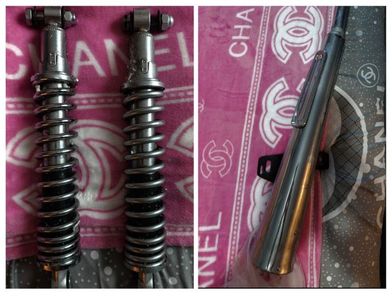 Yamaha sr125 Exhaust & suspension 