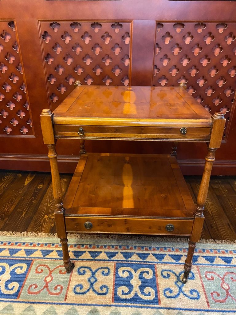 Regency style table . 24 ins by 21 ins 