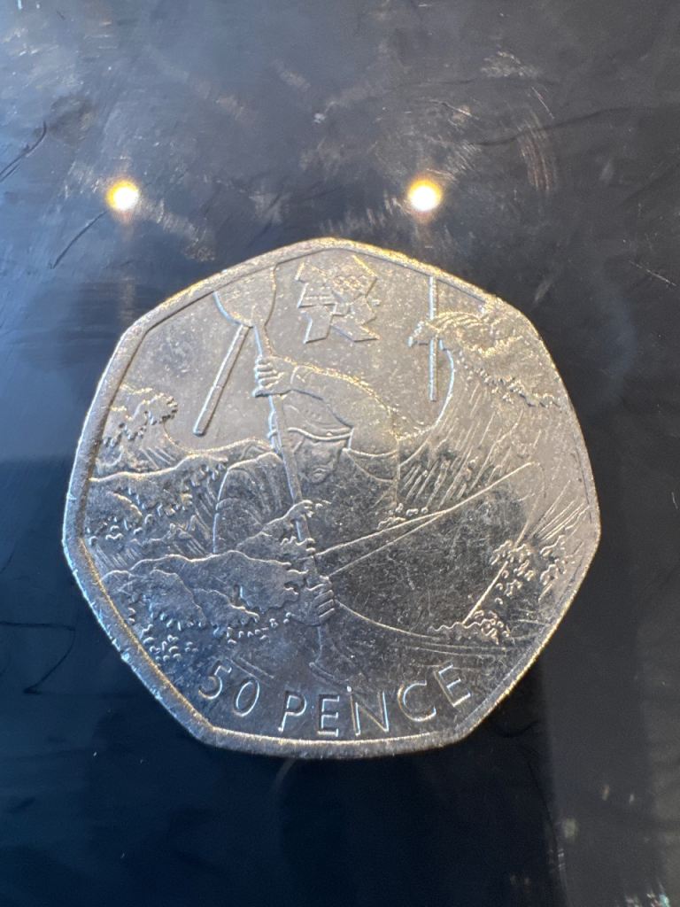 Rare 2012 London Olympics Rowing 50p Coin – Collectible Condition