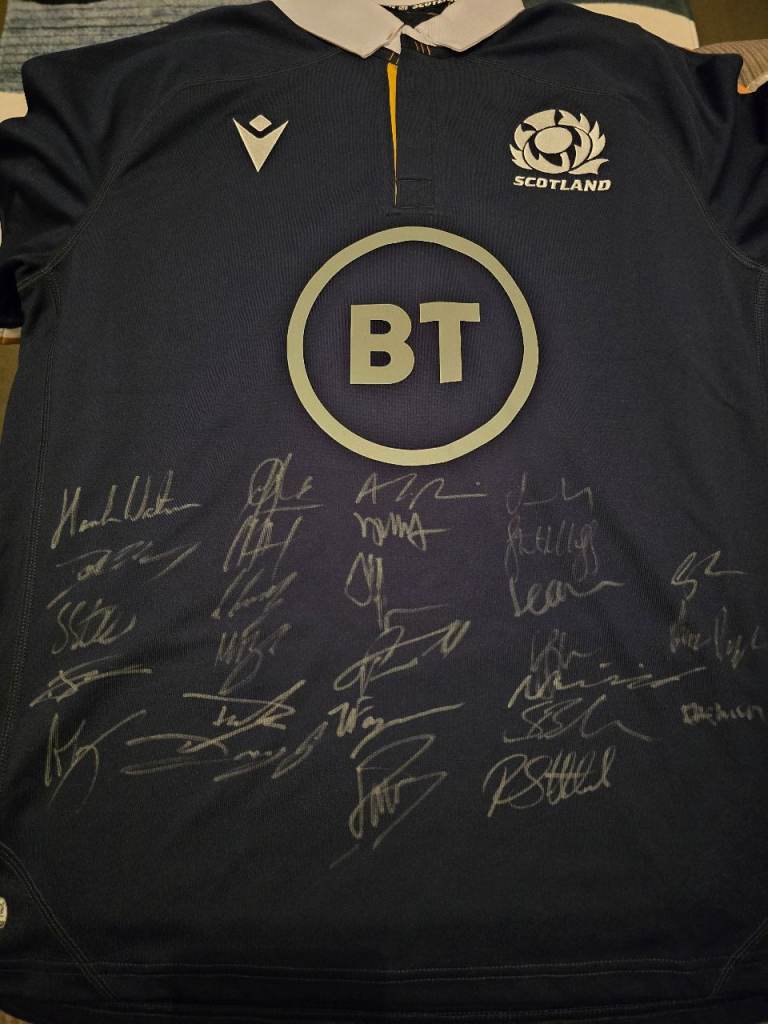 Scotland rugby shirt signed 