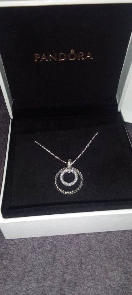 BNIB Pandora Double Pave Necklace