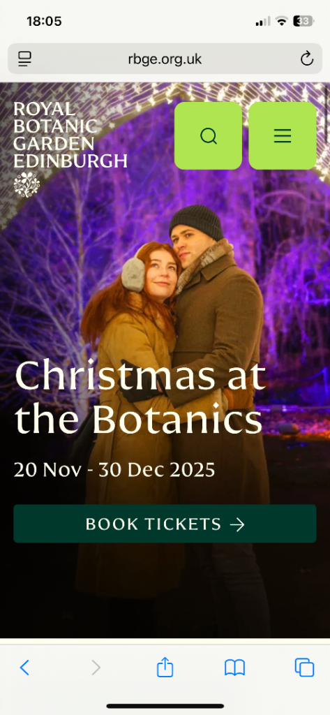 Christmas at the Botanics - West Gate,  Royal Botanic Garden Edinburgh 