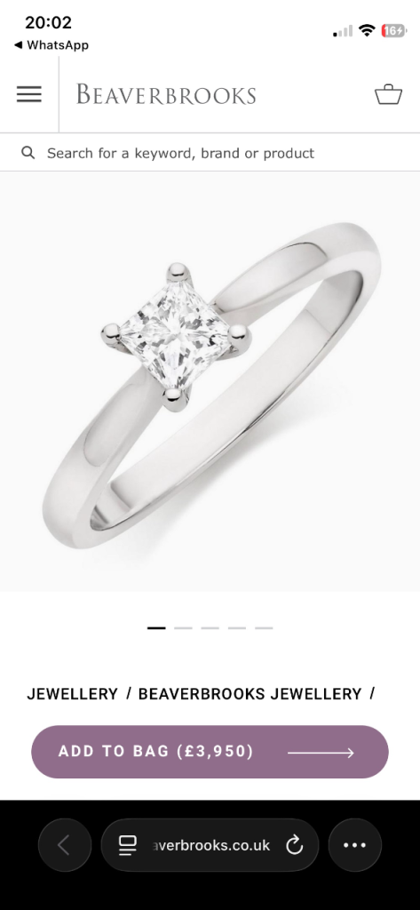 Stunning Diamond Platinum Ring 