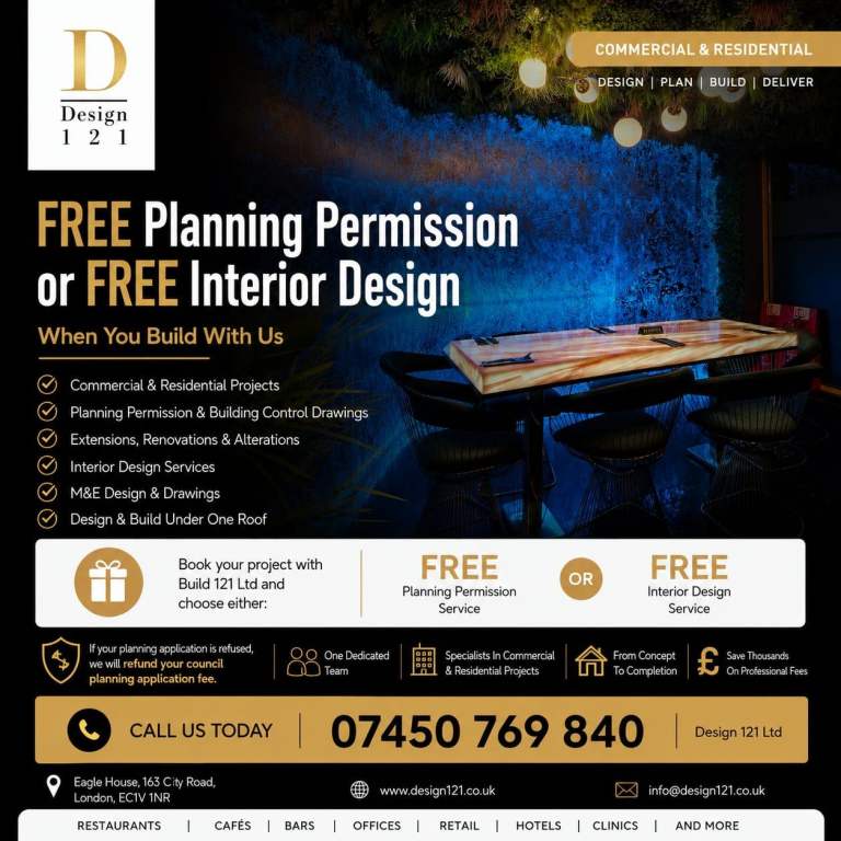 FREE Planning Permission OR FREE Interior Design