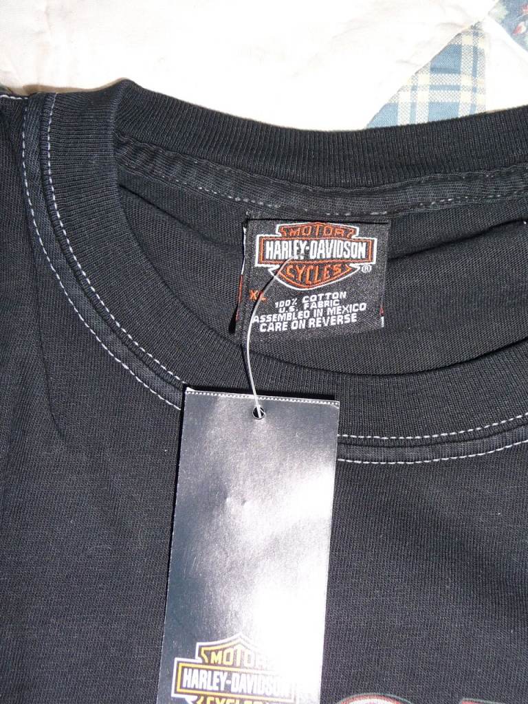 harley davidson genuine new york city t-shirt size xl colour black