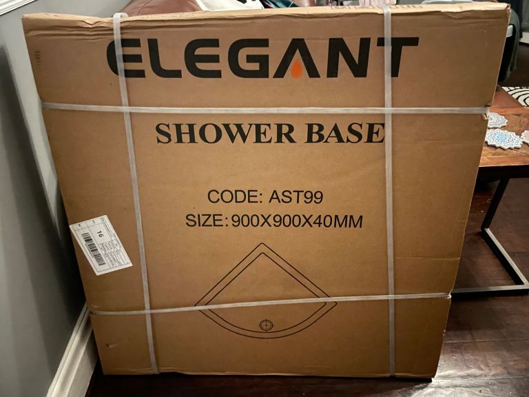 Quadrant Corner Shower tray ultra slim 90cmx90cm with waste