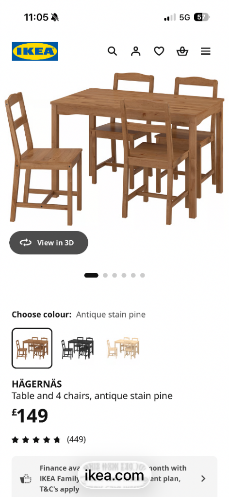 IKEA Hagernas Dining Table