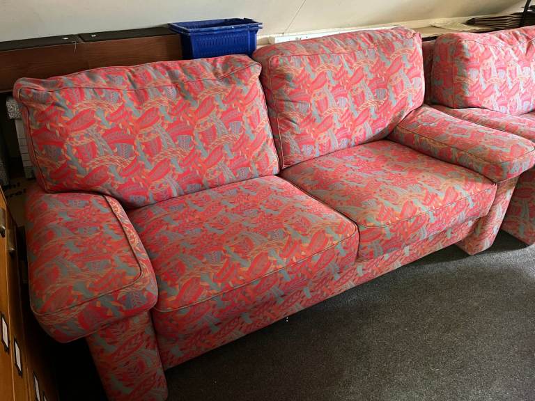 Large Ikea Retro 2 piece sofa suite for sale