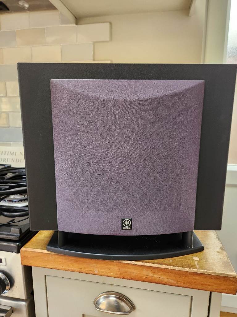 Yamaha Speaker - Black with Purple Grille, Good Condition