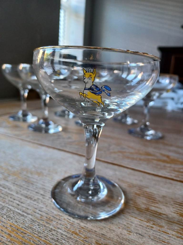 Babycham glasses x 8