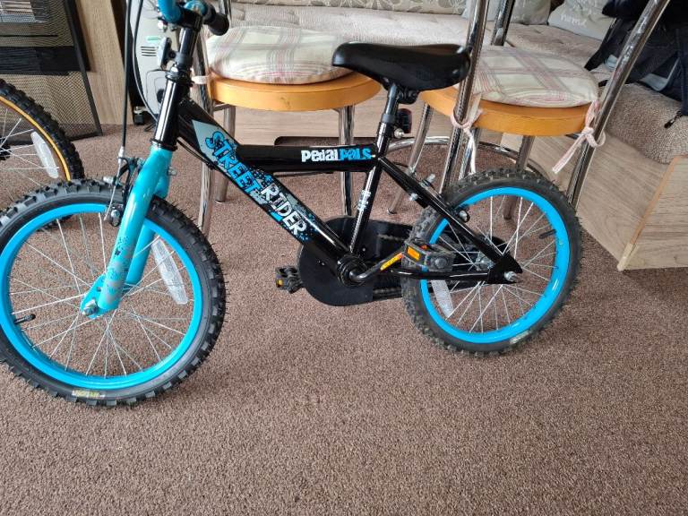 Kids Pedal Pals Street Rider Bike – Black and Blue, Good Condition