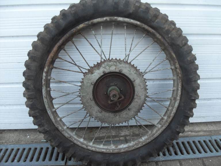 British / European Motorcycle / Motorbike Rear Wheel.