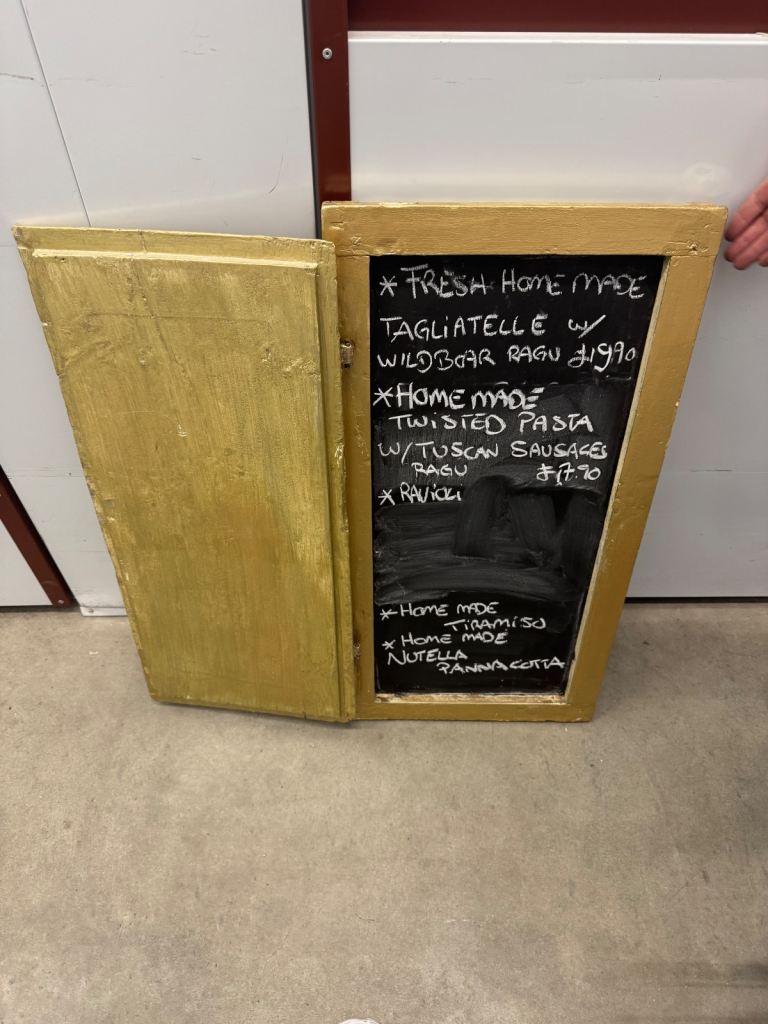 Rustic Chalkboard Menu Sign – Foldable Frame £60 Collection Only (