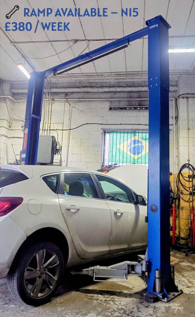 🔧 VEHICLE RAMP FOR RENT – WORKING GARAGE (N15, NORTH LONDON) | £380/WEEK