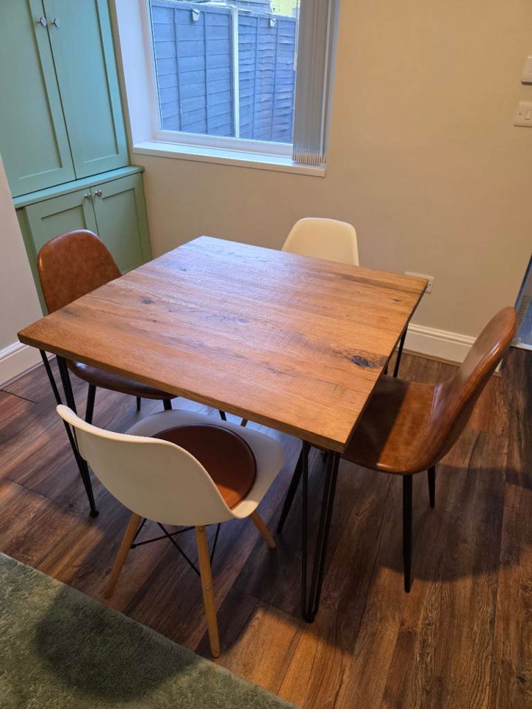 Reclaimed Wooden Dining Table and Chair Set