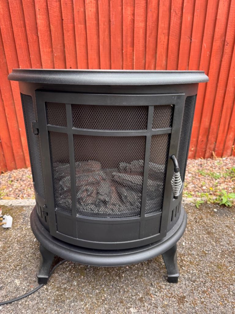 Dunelm Semi Circle Log Effect Electric Stove Heater