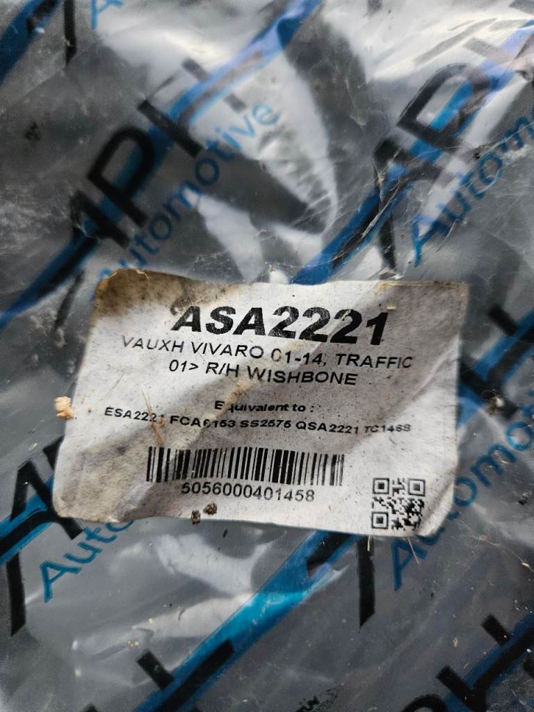 Brand New Front Right Lower Wishbone / Suspension Arm (ASA2221) – Vauxhall Vivaro, Renault traffic