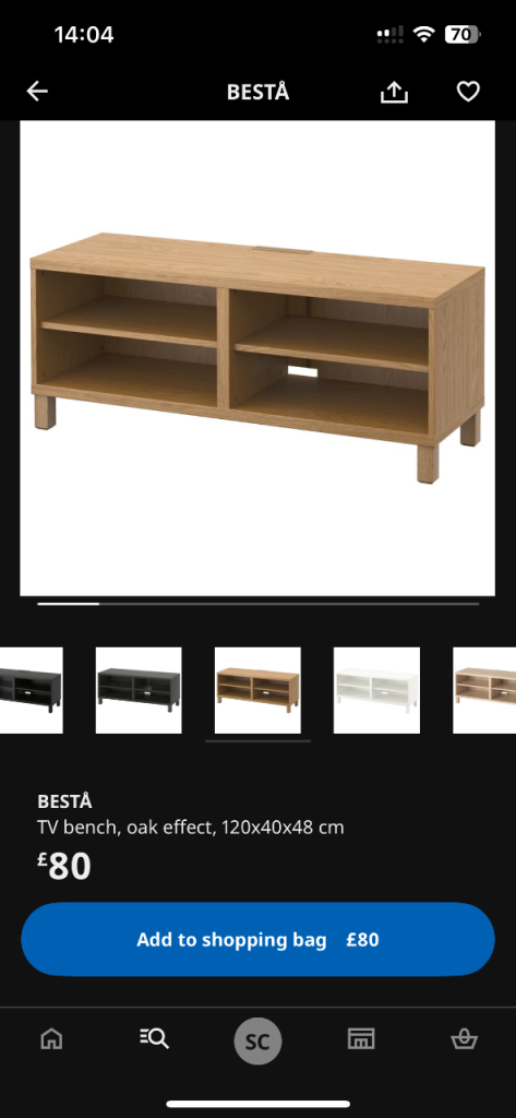 IKEA BESTA UNIT WITH GLASS DOORS 