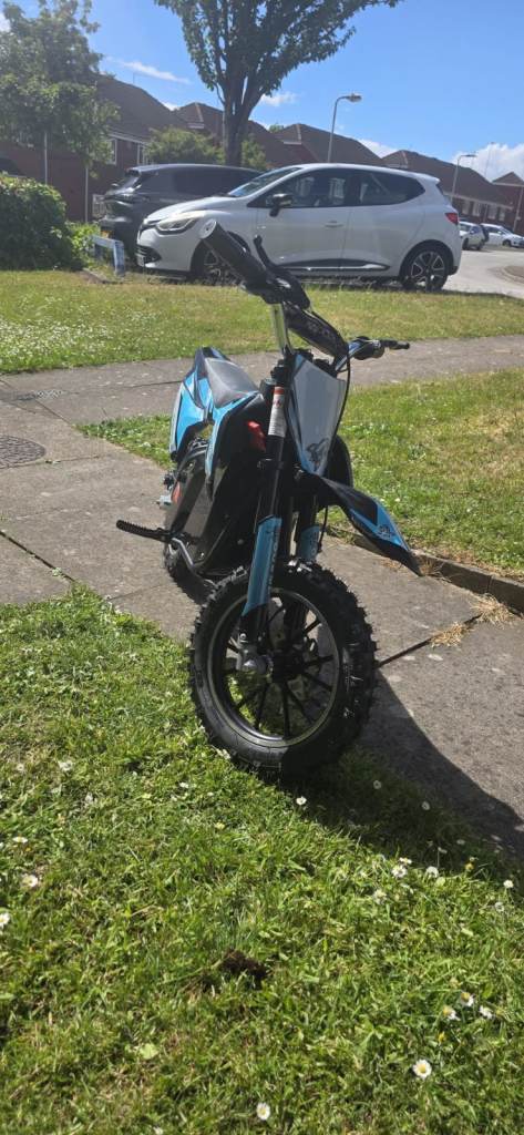 Kids Dirt Bike – Blue, Good Condition