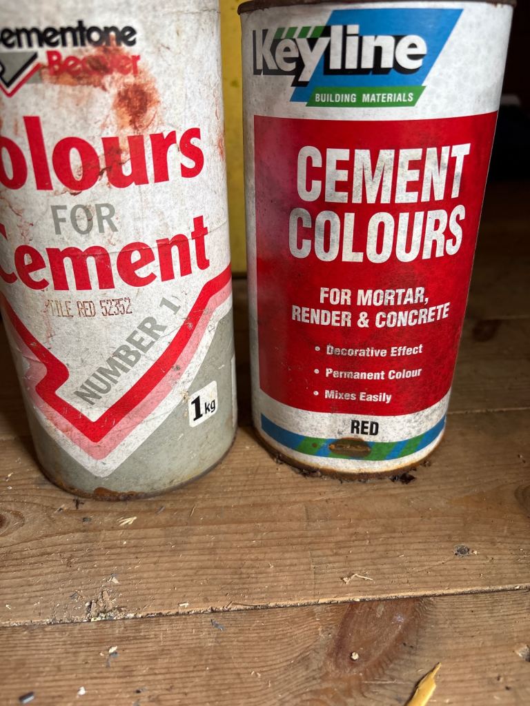Cement pigment colours £5