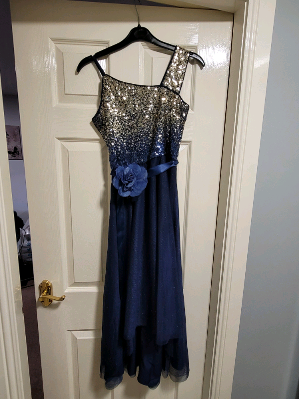 Navy and gold Monsoon dress