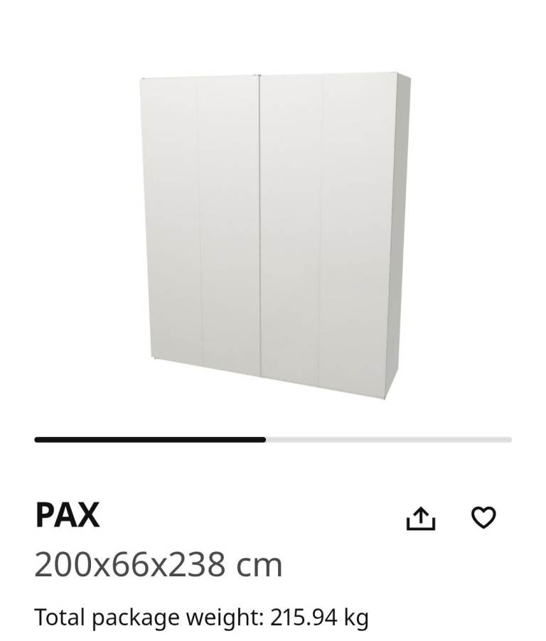 IKEA Pax White Wardrobe