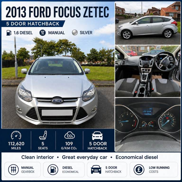 Ford, FOCUS, Hatchback, 2013, Manual, 1560 (cc), 5 doors