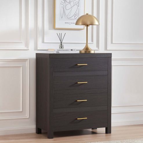 Dusk Piper 4 Drawer Chest - Dark Wood