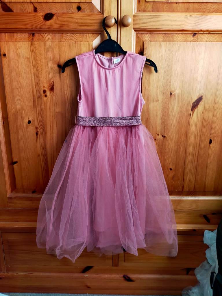 Girls pink dress size 7 years Next