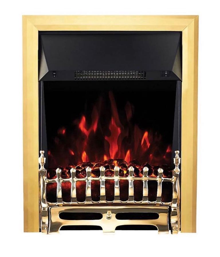  NEW-Focal point Blenheim electric fire 2KW inset (Brass)