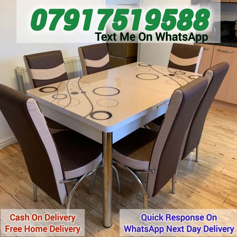 Available Dining Table With 4 And 6 Chairs