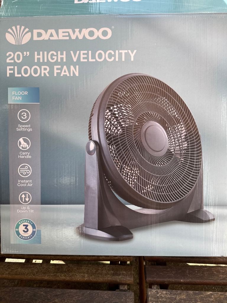Daewoo 20” high velocity floor fan