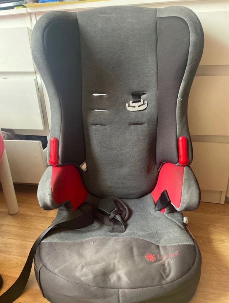 Child's Car Seat - Grey and Red, Good Condition