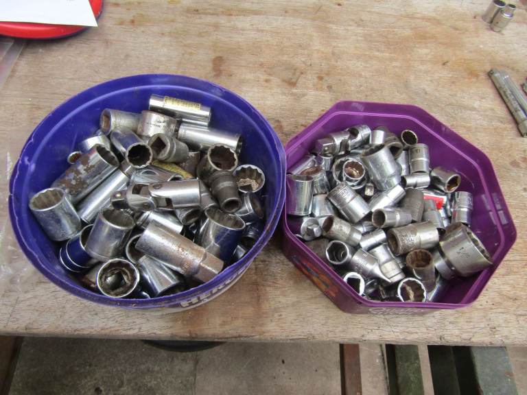 Job Lot of 120 + Sockets, Mainly 1/2 Drive, A/F - MM - W/BS (Will Post)