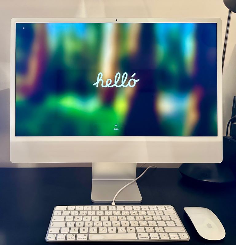 image for Apple iMac 24” 2021 M1 Chip 8GB RAM 256 SSD Silver 